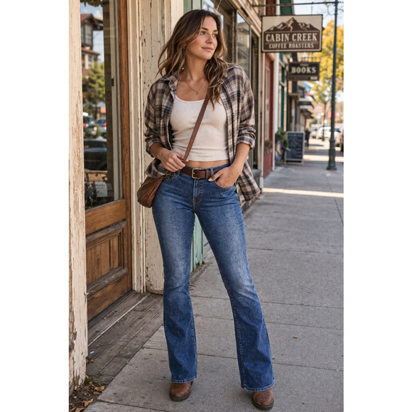Silver Jeans Denim - Silver Suki Bootcut Jeans Size 30 Low Rise Mid Wash Flare Denim Fitted